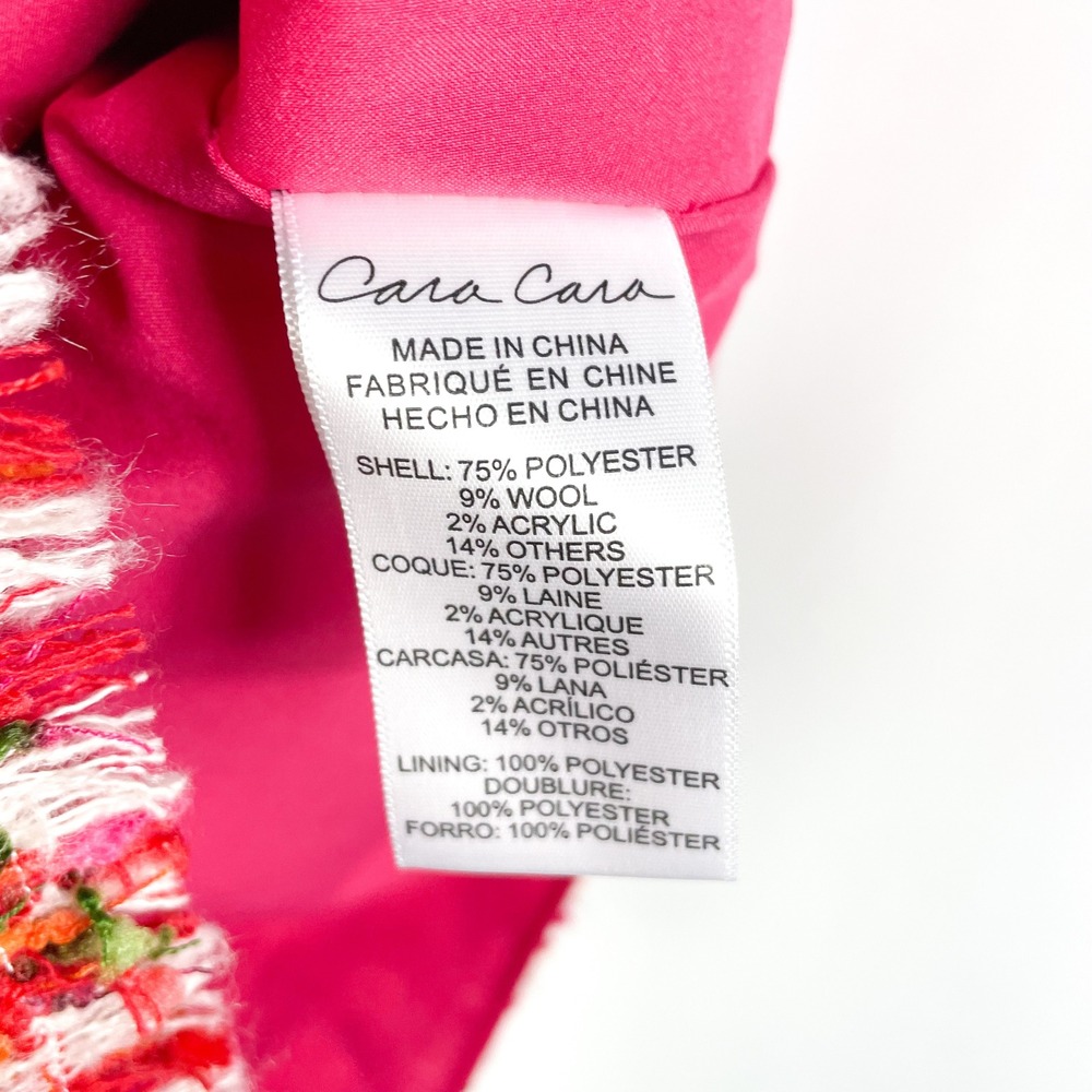 Cara‎ Cara Evora Dress NWOT Red White Plaid Tweed Sleeveless Button Mini Sz 4 - Picture 9 of 11